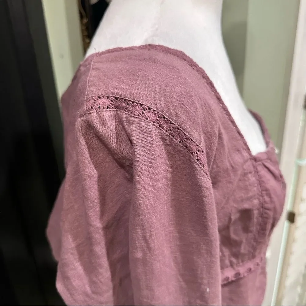 Free People Joi Blouse in Roan Rouge Size Medium